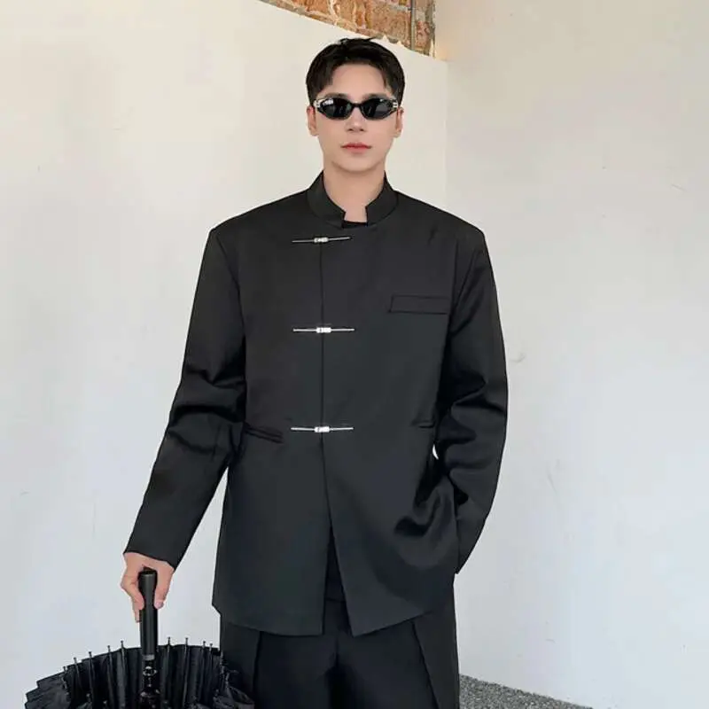 IEFB Men's Suit Coat New Korean Solid Color Casual Design Single Breasted Blazers Stylish Male Handsome Clothing Spring 9W1579