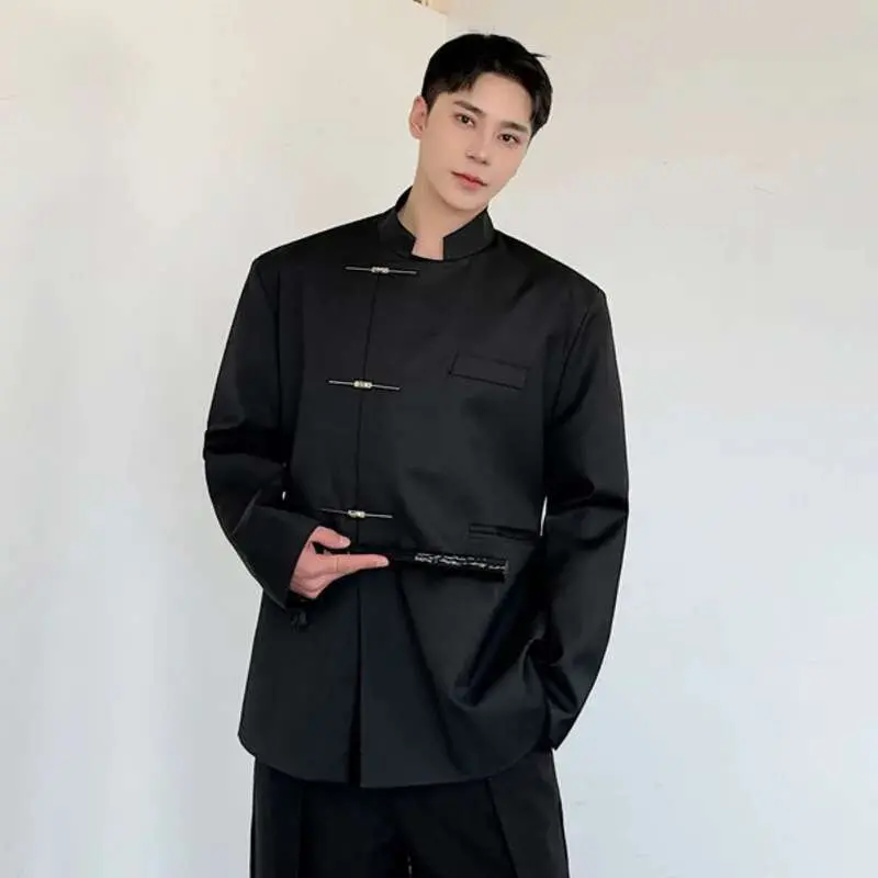 IEFB Men's Suit Coat New Korean Solid Color Casual Design Single Breasted Blazers Stylish Male Handsome Clothing Spring 9W1579