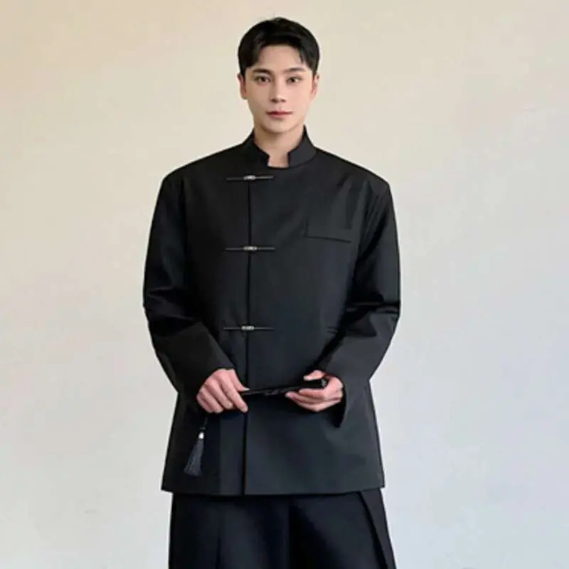 IEFB Men's Suit Coat New Korean Solid Color Casual Design Single Breasted Blazers Stylish Male Handsome Clothing Spring 9W1579