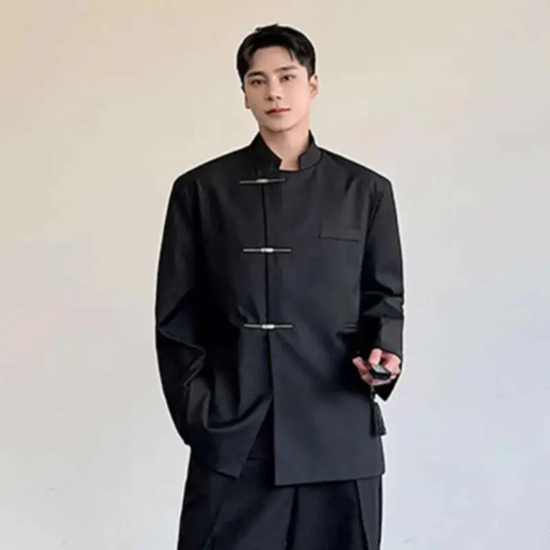 IEFB Men's Suit Coat New Korean Solid Color Casual Design Single Breasted Blazers Stylish Male Handsome Clothing Spring 9W1579