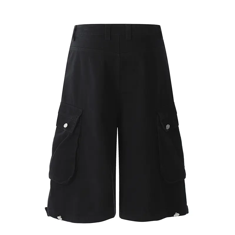 IEFB Men's Cago Shorts American Style New Stylish Knee Length Male Short Overalls Big Pockets Solid Color Men Clothing CPG2963