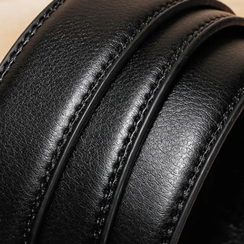 IEFB Men's Women's PU Leather Belt Automatic Buckle Trousers Belt 2025 New Fashion Men Clothing Baggy Jeans Accessories 9X104