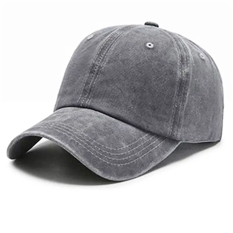 IEFB Baseball Cap Water Washed Cotton Solid Color Women Men Casual Duckbill Caps Casual Simple Hat Distressed Hats New 9X108