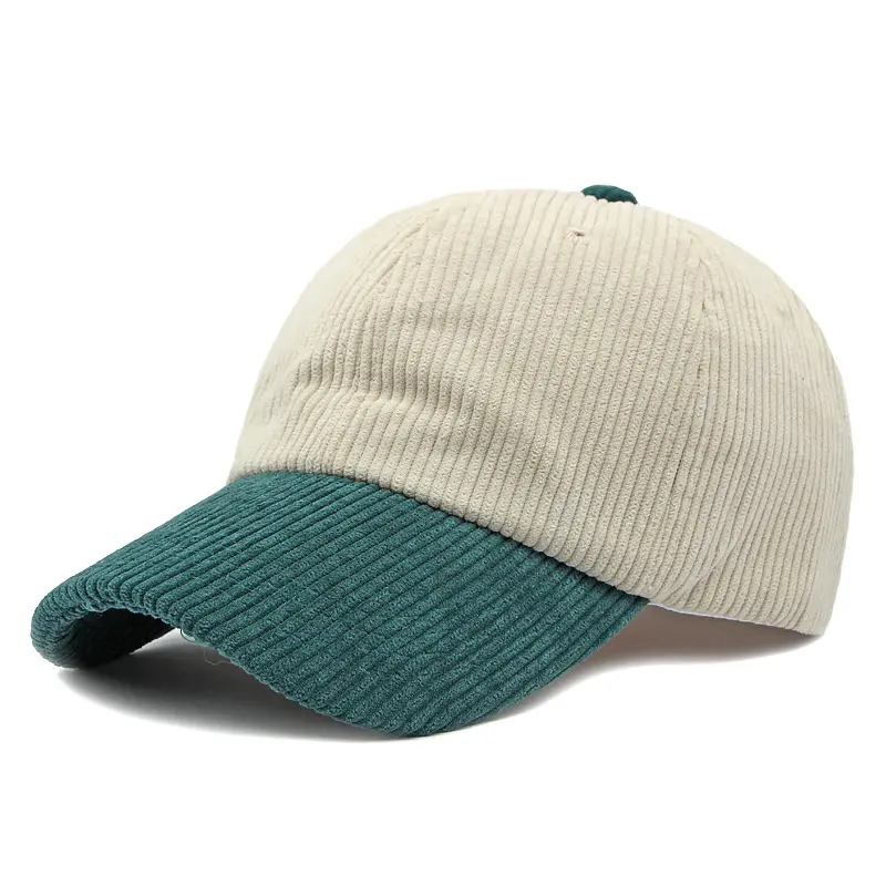 IEFB Patchwork Corduroy Duckbill Cap Men Women New Autumn Winter Baseball Caps Soft Top Simple Design Outdoor Sport Hat 9X112