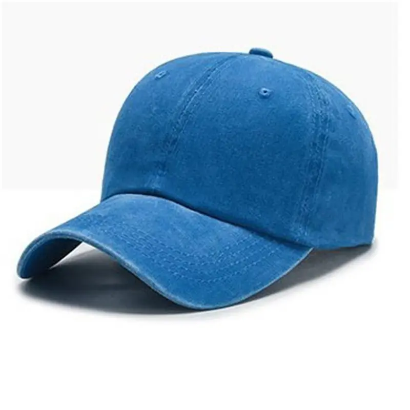 IEFB Baseball Cap Water Washed Cotton Solid Color Women Men Casual Duckbill Caps Casual Simple Hat Distressed Hats New 9X108