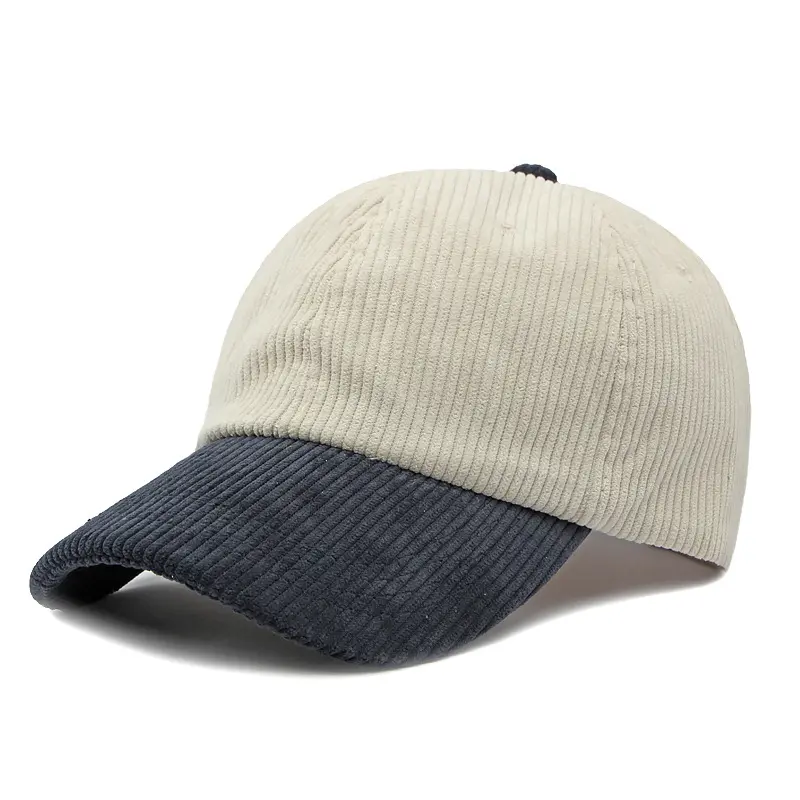 IEFB Patchwork Corduroy Duckbill Cap Men Women New Autumn Winter Baseball Caps Soft Top Simple Design Outdoor Sport Hat 9X112