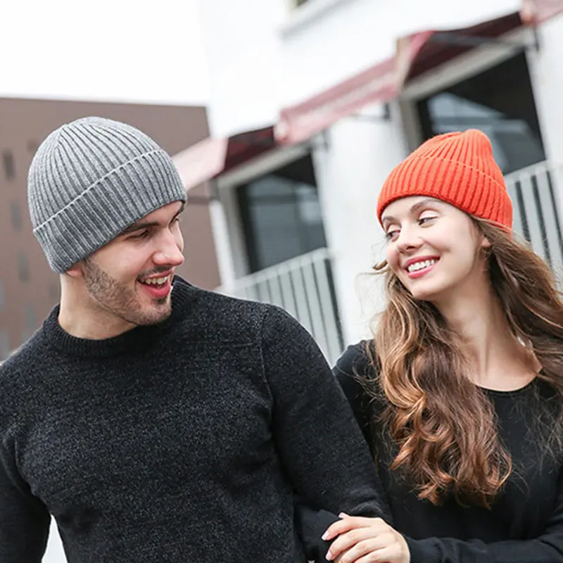 IEFB Thick Knitted Hat Men Autumn Winter Warm Knitted Hats Outdoor Sports Riding Cap 2025 Adult Clothing Accessories 9X100
