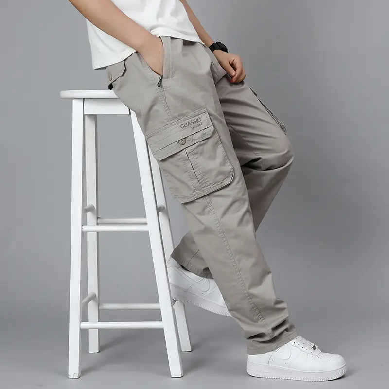 2025 New Plus Size M-6XL Men's Casual Pants Processing Pants Thin Loose Oversized Elastic Breathable and Ventilated Pants
