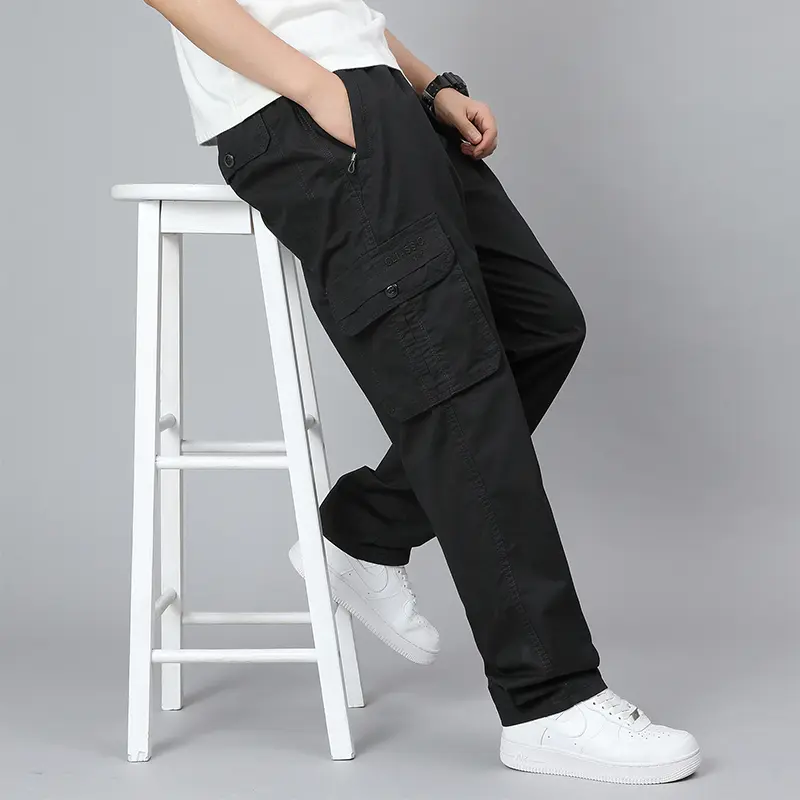 2025 New Plus Size M-6XL Men's Casual Pants Processing Pants Thin Loose Oversized Elastic Breathable and Ventilated Pants