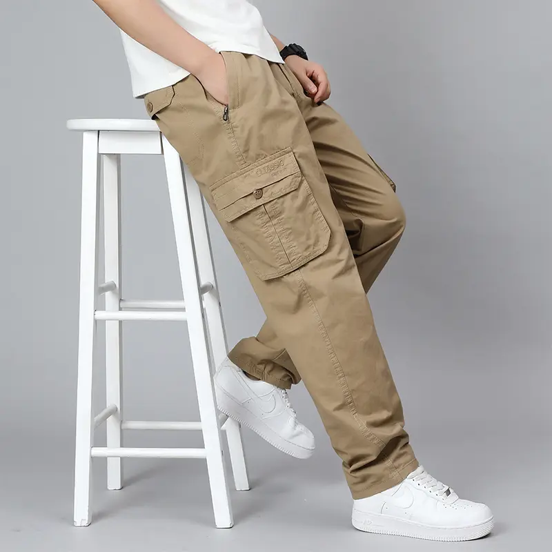 2025 New Plus Size M-6XL Men's Casual Pants Processing Pants Thin Loose Oversized Elastic Breathable and Ventilated Pants