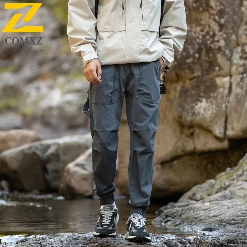 Men's Sports Pants 2025 Outdoor Hiking Camping Multi Pocket Workwear Pants Retro Pants Multi Pocket Windproof and Wear-resistant