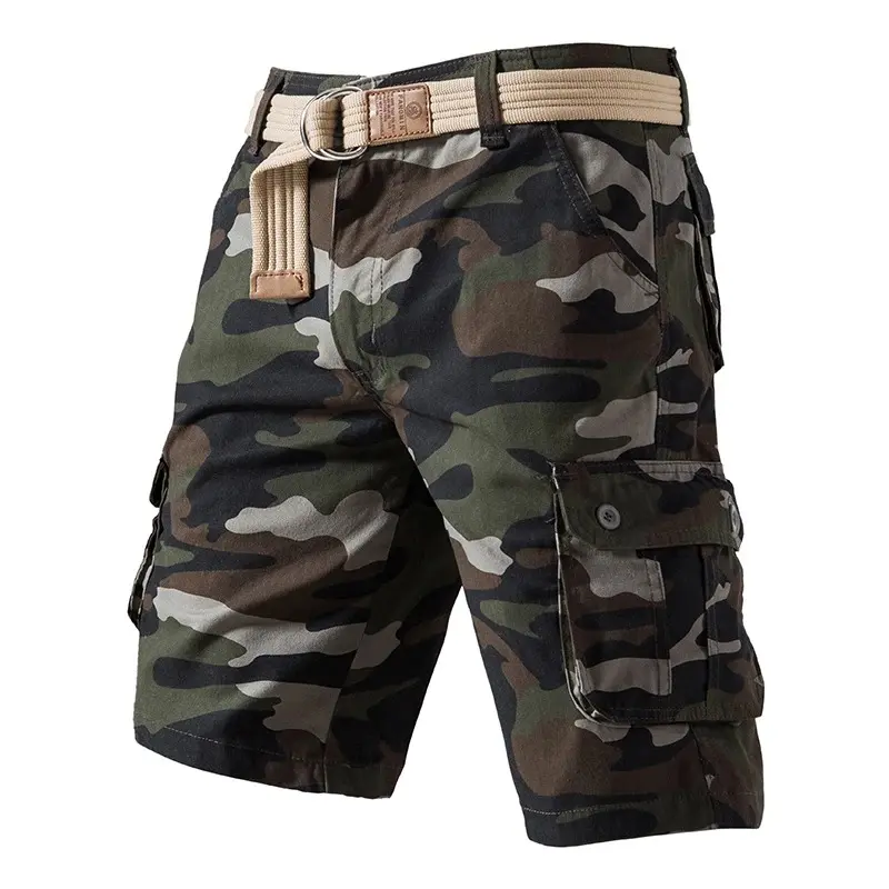 Cargo Shorts Outdoor Sports Half Pants Bermuda Shorts American Style Streetwear Breathable Comfortable Shorts Grey Mens Casual