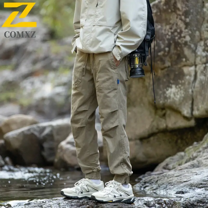 Men's Sports Pants 2025 Outdoor Hiking Camping Multi Pocket Workwear Pants Retro Pants Multi Pocket Windproof and Wear-resistant
