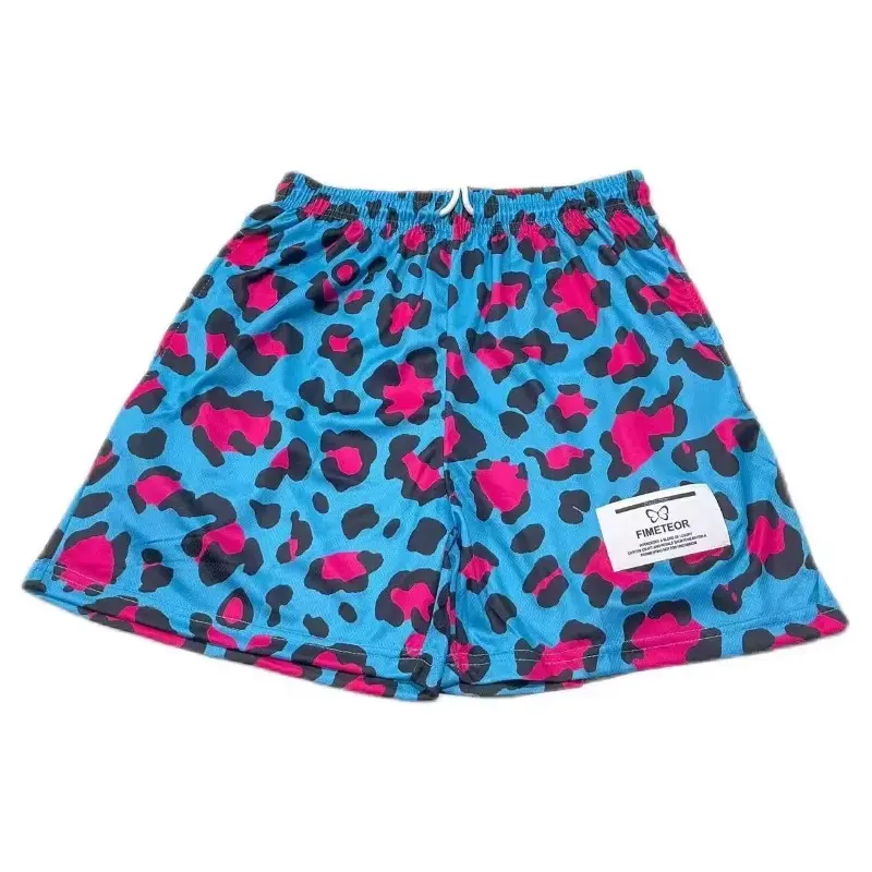Summer Shorts Mens Running Basketball Sports Shorts Men's Wear Men's Loose Casual Leopard Pattern Shorts Gym Shorts Men's Shorts