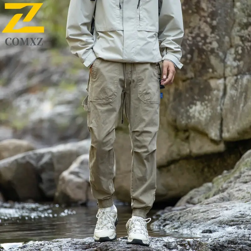 Men's Sports Pants 2025 Outdoor Hiking Camping Multi Pocket Workwear Pants Retro Pants Multi Pocket Windproof and Wear-resistant