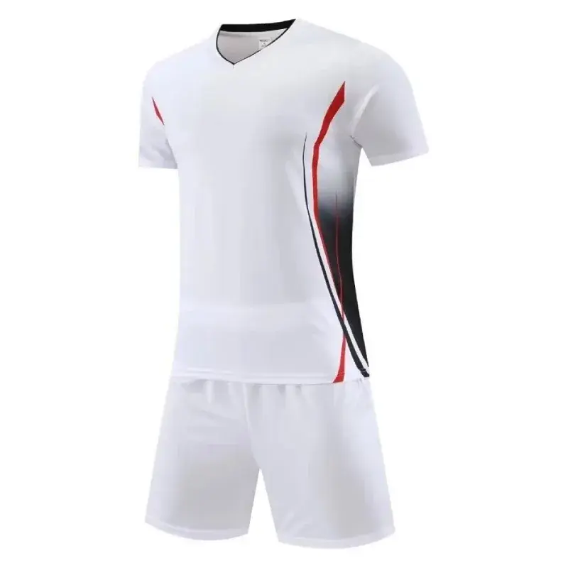 2 Piece Oversized Jersey Fitness Workout Set  Breathable Football Jersey Sportswear Outdoor Set Men Summer T-shirt & Shorts Set