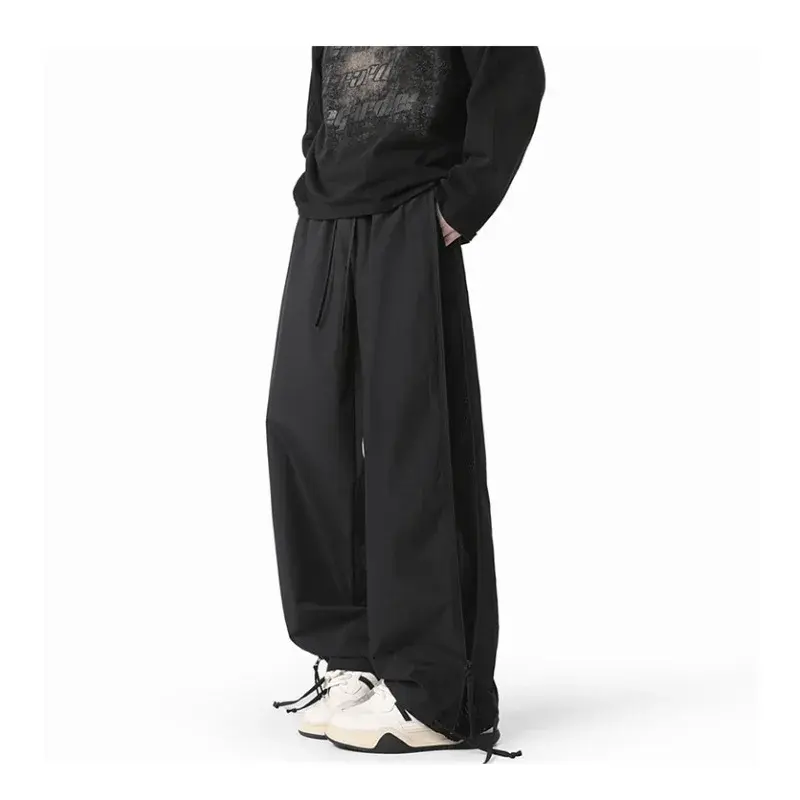 Sports Trousers Spring Autumn Mesh Design Unisex Outdoor Breathable Loose-Fit Casual Pants American Style Quick Dry Straight-Leg