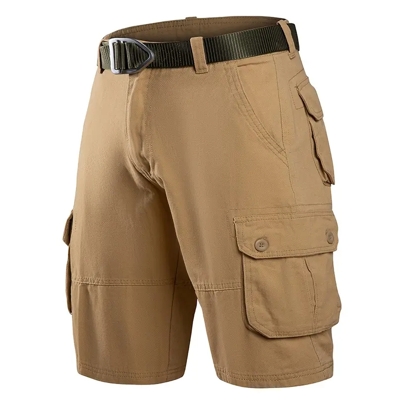Cargo Knee Shorts Men Sports Casual Bermuda Shorts Comfortable Plus Size Cotton Half Pants Golf Straight Running Gym Short Pants