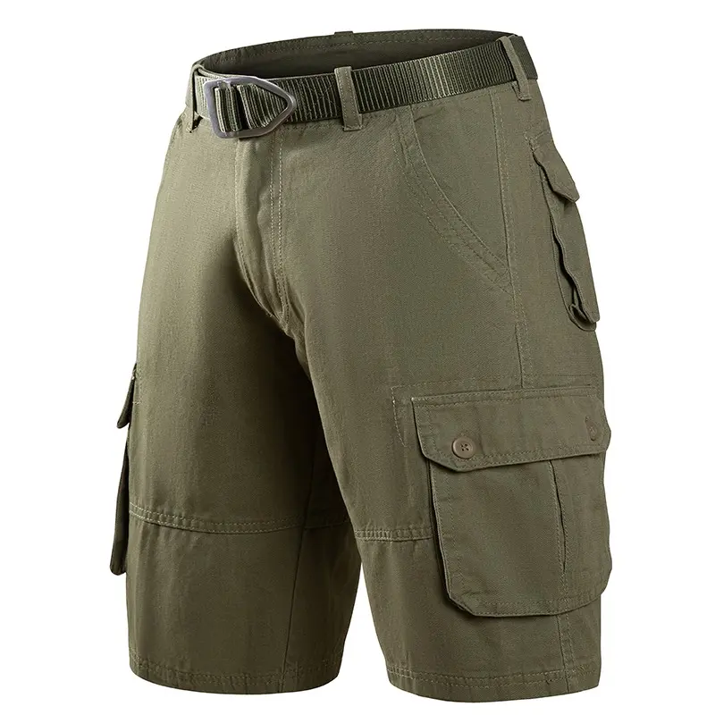 Cargo Knee Shorts Men Sports Casual Bermuda Shorts Comfortable Plus Size Cotton Half Pants Golf Straight Running Gym Short Pants