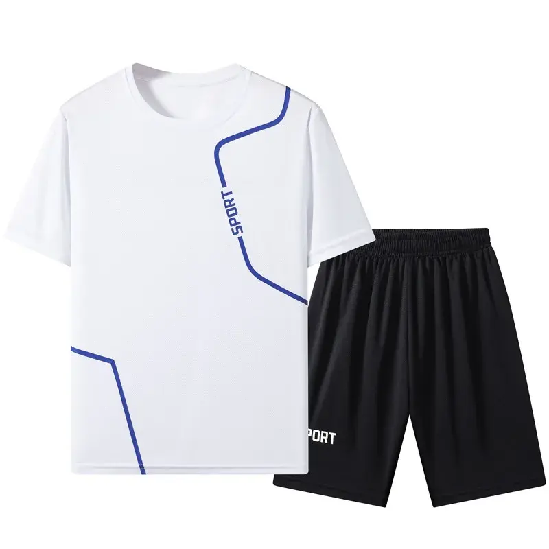 Men and Women with The Same Children's Summer New Set Short Sleeve T-shirt Shorts Five Quarter Pants Quick Dry Sports Two Sets