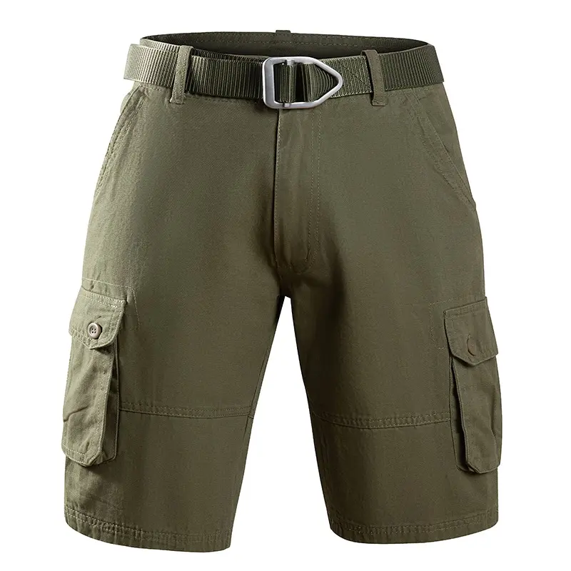 Cargo Knee Shorts Men Sports Casual Bermuda Shorts Comfortable Plus Size Cotton Half Pants Golf Straight Running Gym Short Pants