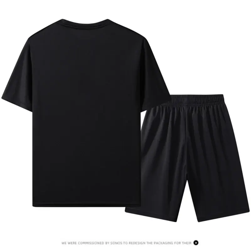 Men and Women with The Same Children's Summer New Set Short Sleeve T-shirt Shorts Five Quarter Pants Quick Dry Sports Two Sets
