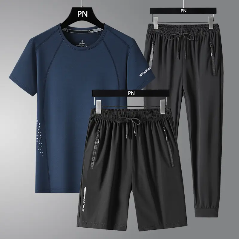 2025 Summer Black White Tracksuits for Men's Set Sleeve T-Shirt Shorts Sportswear Brand Sporting Suit Oversize Comfort Loose New
