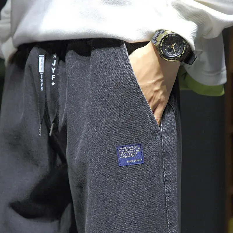 New Style Spring Summer Black Blue Cargo Jeans Men Streetwear Denim Jogger Pants Male Baggy Harem Jean Trousers Large Size M-8XL