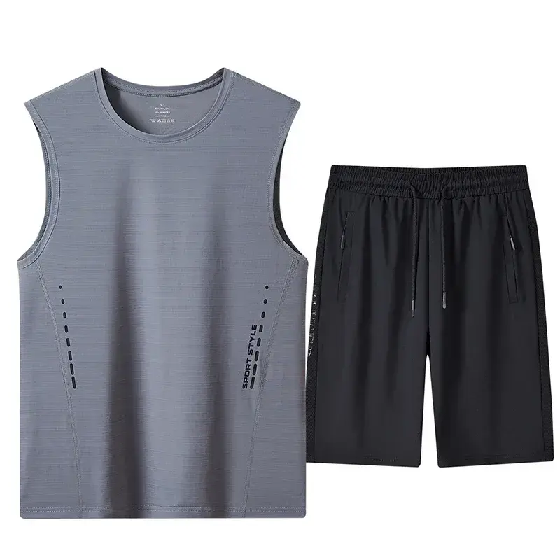 Quick Dry Sport Fashion T-Shirt Shorts Set Men's Short Sleeves Summer Casual Oversize Top Gym Tracksuit Men Shorts Men Clothings