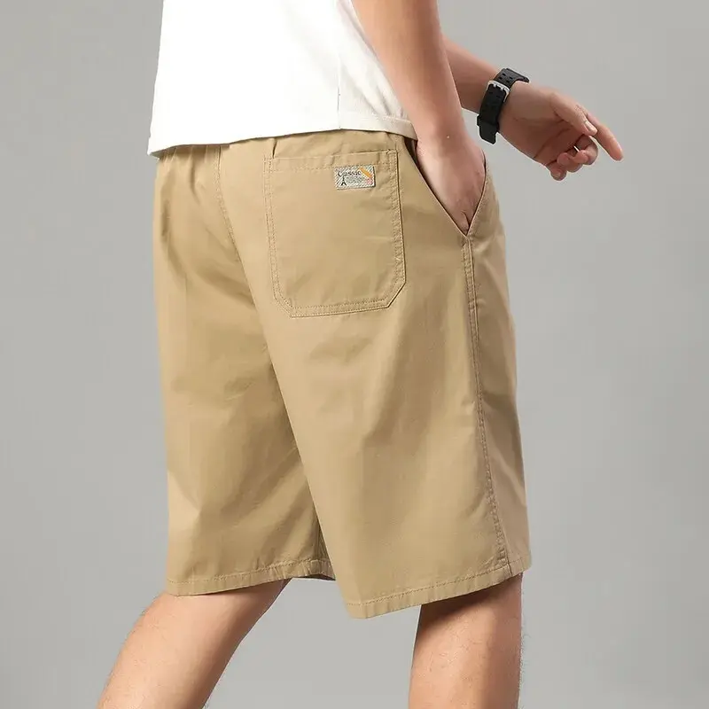 Summer Light Weight Shorts Outdoor Sports Cool Breathable Beach Loose Fit Cotton Bermuda with Pocket Big Size Men's Cargo Shorts