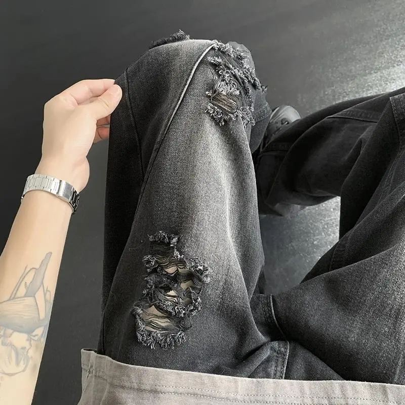 Casual Pants Y2k Jeans Trousers Male Denim Pants for Men Clothing Streetwear Baggy Jeans Man Jean Mens Men's Flared Cargo Shorts