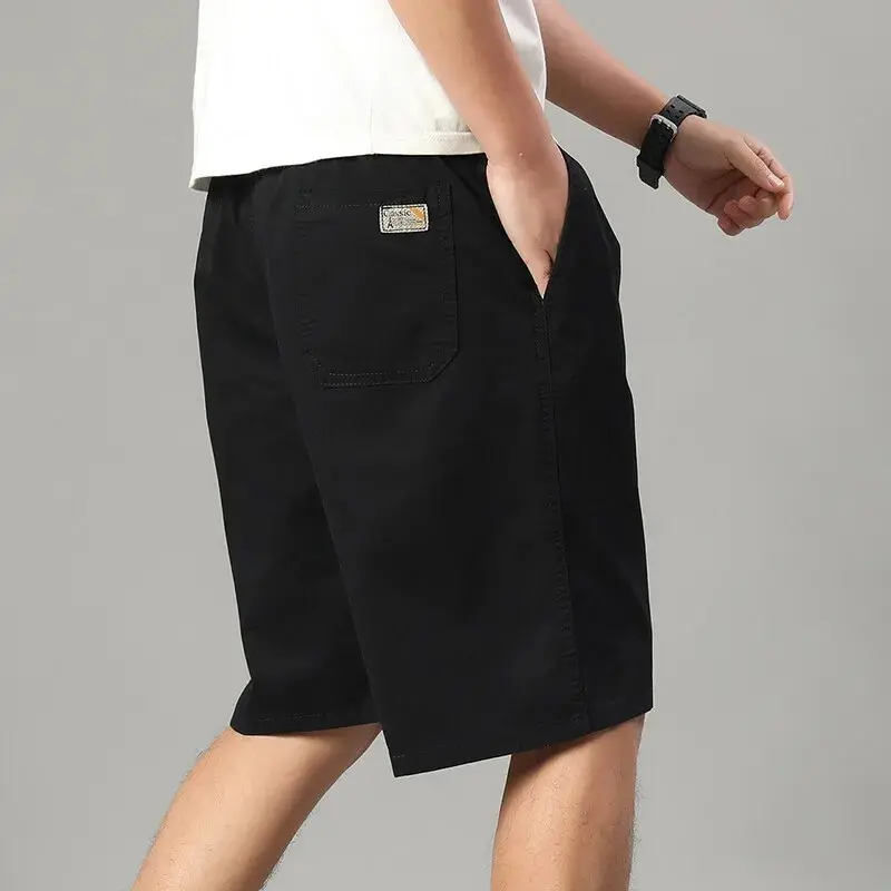 Summer Light Weight Shorts Outdoor Sports Cool Breathable Beach Loose Fit Cotton Bermuda with Pocket Big Size Men's Cargo Shorts
