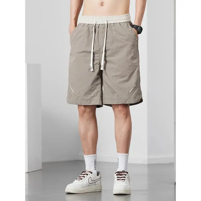 Men Joggers Sweat Pants Drawstring Elastic Waist Bermuda Baggy Beach Short Pants Male Comfort Plus Size M-5XL Summer Thin Shorts
