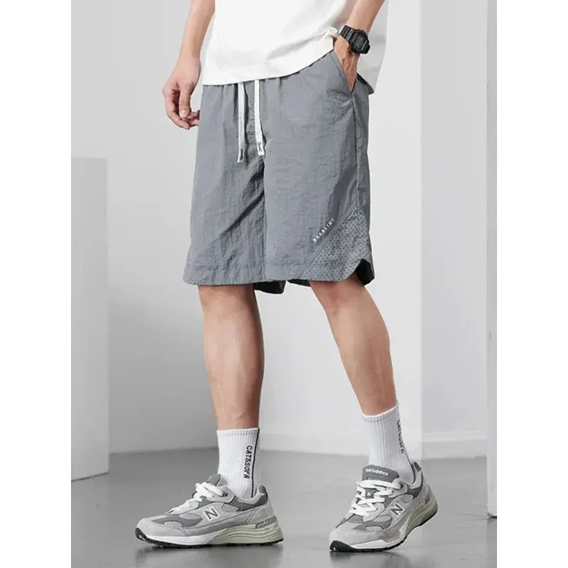 Men Joggers Sweat Pants Drawstring Elastic Waist Bermuda Baggy Beach Short Pants Male Comfort Plus Size M-5XL Summer Thin Shorts