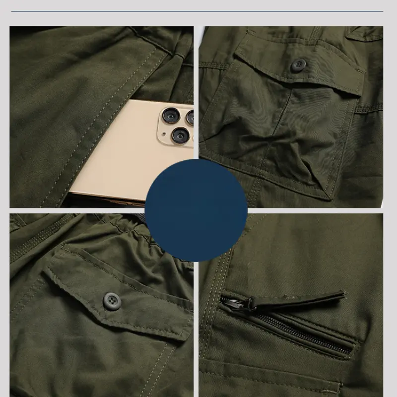 Summer Pure Cotton Cropped Loose Comfort Shorts for Male and Young People, Straight Leg Sports Camouflage Casual Workwear Shorts