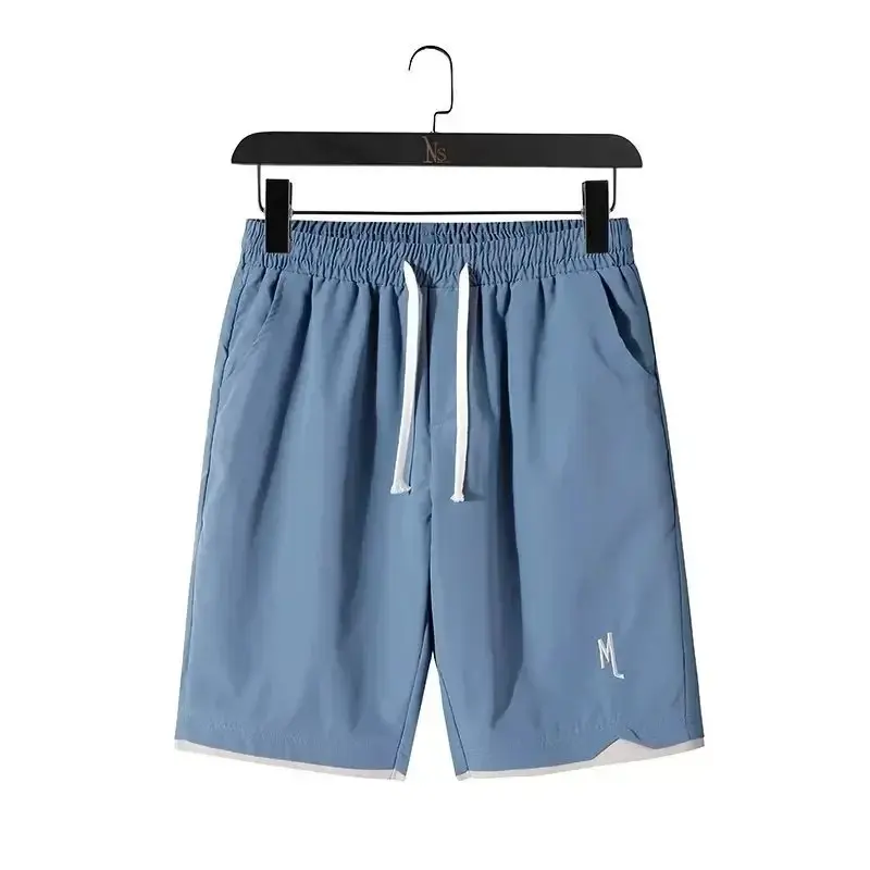 Ice Silk Student Pants Casual Men's Quick-Dry Shorts Loose Fit Sports Trendy Brand Ins Men's Pant Summer Jogging Short Pant 2025