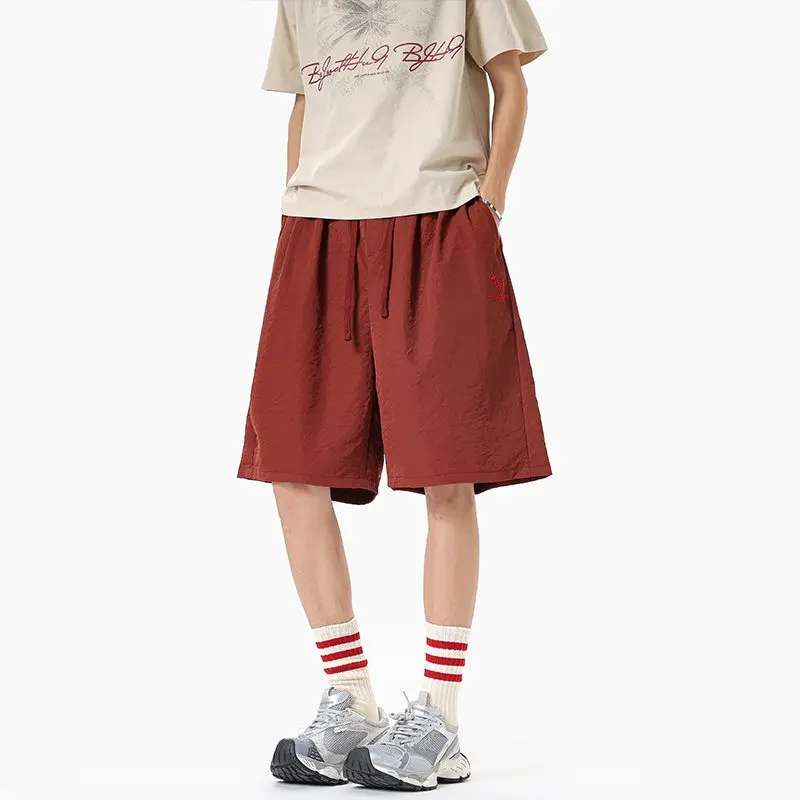 Men's Shorts Summer Thin Loose Casual Quick Dry Outdoor Sports Five-Quarter Length Pants Lightweight Comfortable Fit Sweatpants