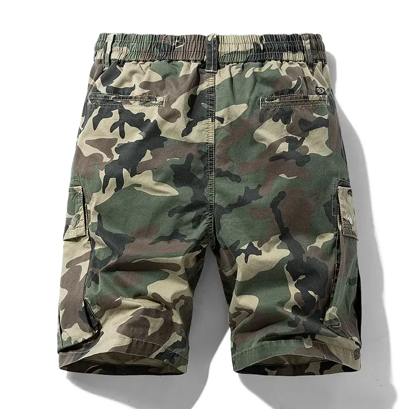 Summer Mens Camouflage Cotton Cargo Shorts Army Casual Tactical Short Outdoor Joggers Shorts Men Multi Pockets Male Dropshipping