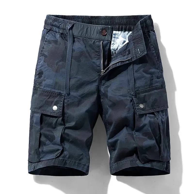 Summer Mens Camouflage Cotton Cargo Shorts Army Casual Tactical Short Outdoor Joggers Shorts Men Multi Pockets Male Dropshipping