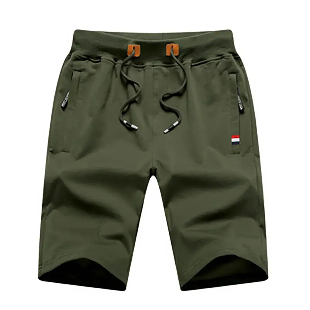 Men's Summer Shorts Breeches Cotton Sweat Linen Pants Men Gym Basketball Streetwear Loose Jogger Shorts Pocket Beach Short Pants