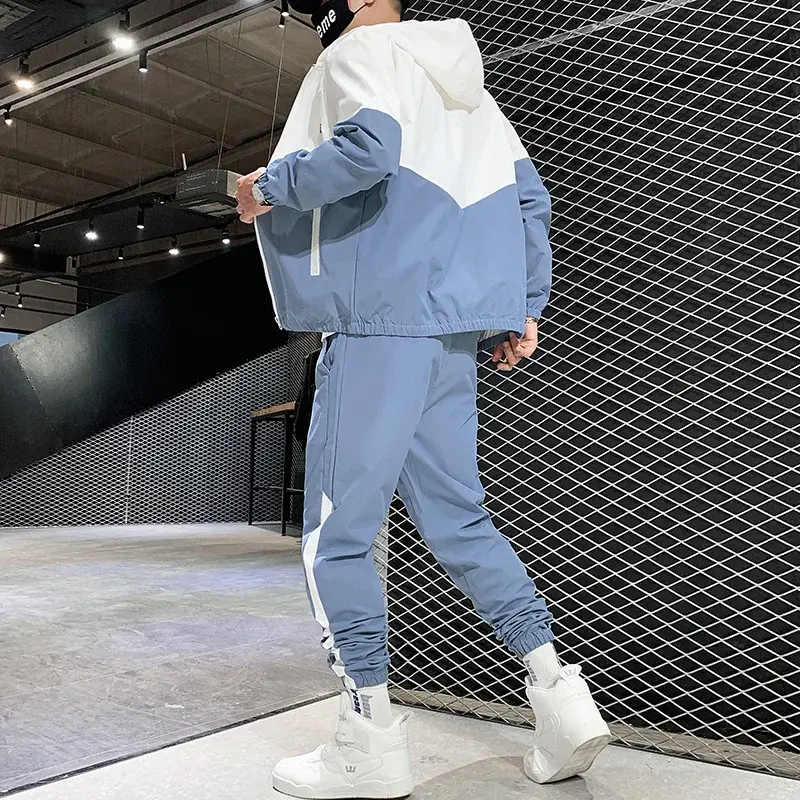 Men Casual Joggers Hooded Sportswear Jackets Pants 2 Piece Sets HipHop Running Sports Suit Tracksuit Sweatpants Hoodies Colombia