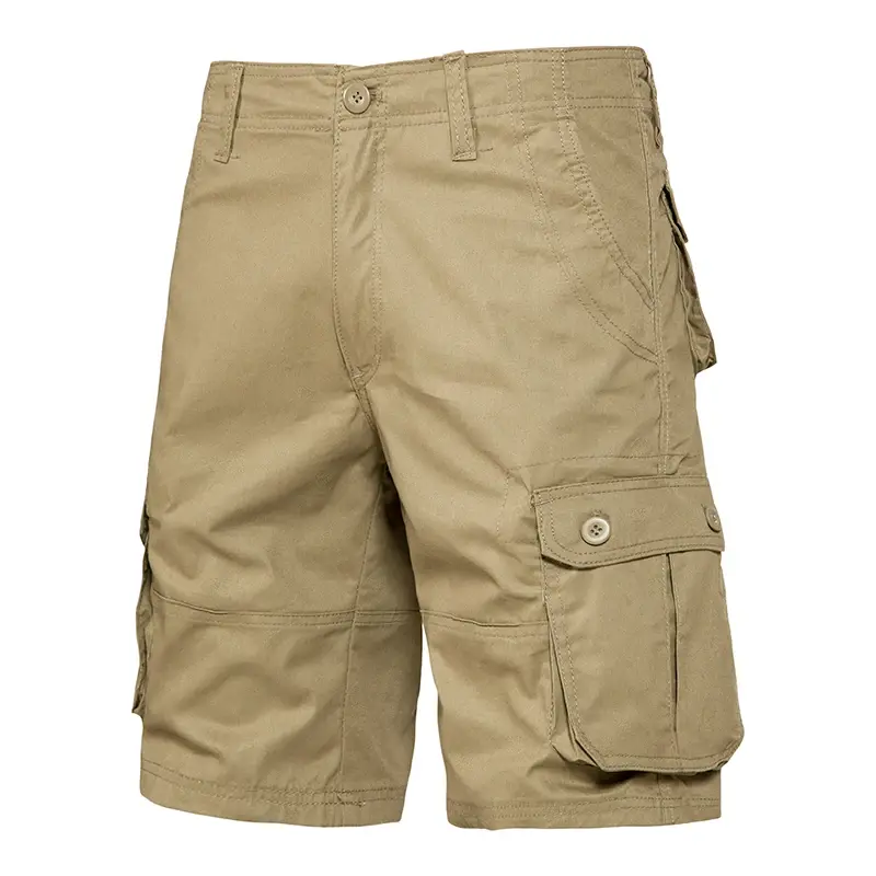 Men Casual Cargo Shorts Big Pocket Large Size Straight Leg Male Utility Half Short Pants Summer Cotton Work Shorts Fashion Loose