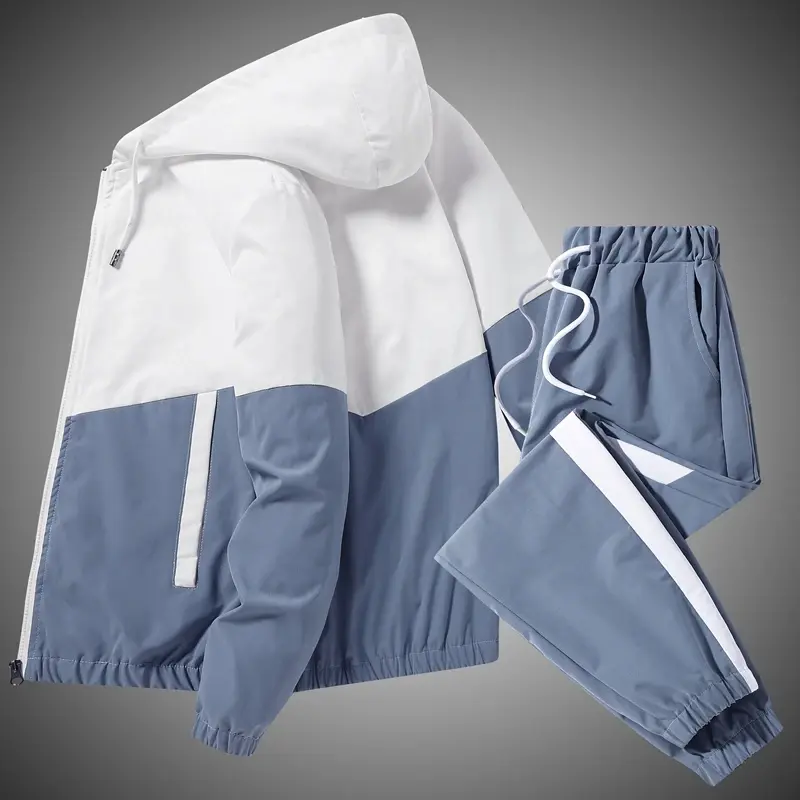 Men Casual Joggers Hooded Sportswear Jackets Pants 2 Piece Sets HipHop Running Sports Suit Tracksuit Sweatpants Hoodies Colombia