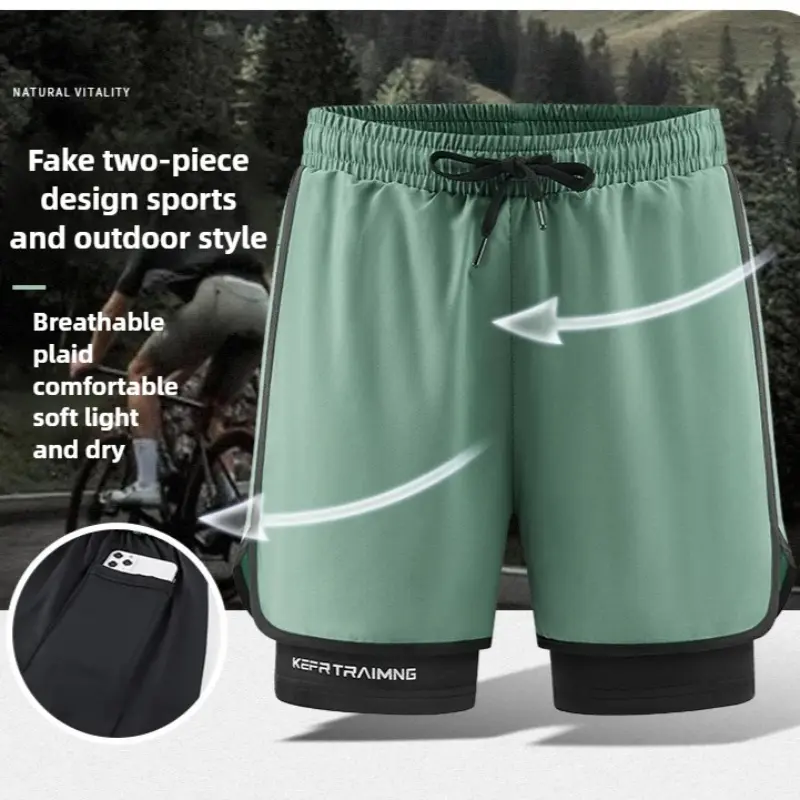 Men's Bottoms for Summer Gym Workout Running Cycling,Going Out Outfit Quick Drying Breathable Drawstring Waist Sports Shorts0428