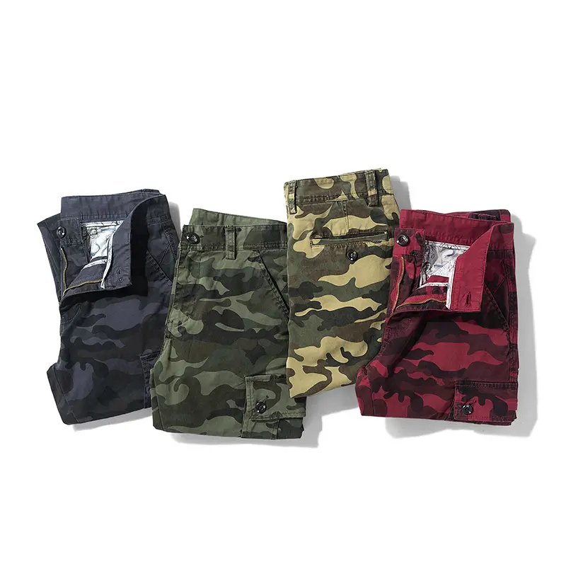Mens Clothing Camo Hiking Pants Man Red Cargo Pants Men Outdoor Cotton Camouflage Trousers Male Work Joggers Streetwear
