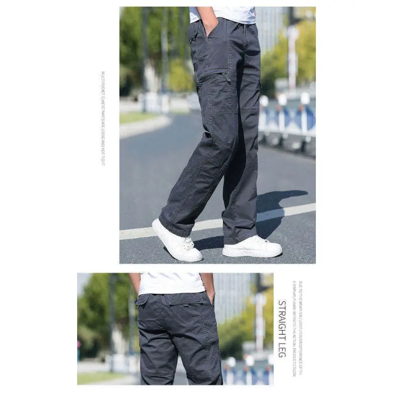 Men's Cargo Pants New Summer Casual Climbing Joggers Sweatpants Spring Cotton Black Work Pants Large Size Male's Autumn Trousers