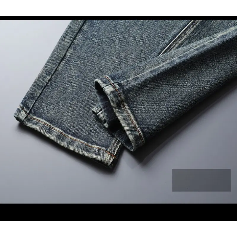 Jeans for Men Casual Loose Fit American Style Vintage Straight Leg Light Luxury Pants for Spring Summer High-end Trendy
