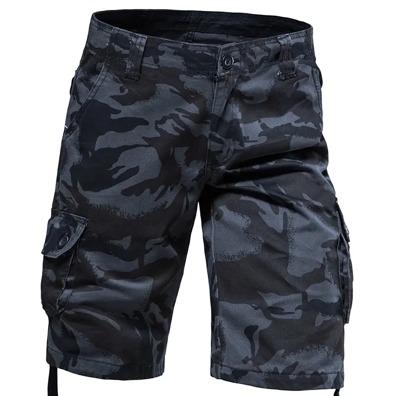 Men's Camo Shorts Summer Casual Half Pants Camouflage Outdoor Sports Short Pants Side Pocket Cotton Breathable Shorts