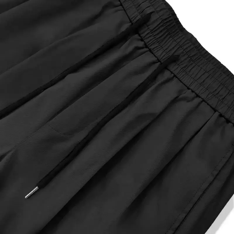 Men's Cargo Pants Casual Men Pants Vintage Wide Leg with Multi Pockets Elastic Waist Hip Hop Streetwear Style Outdoor Long