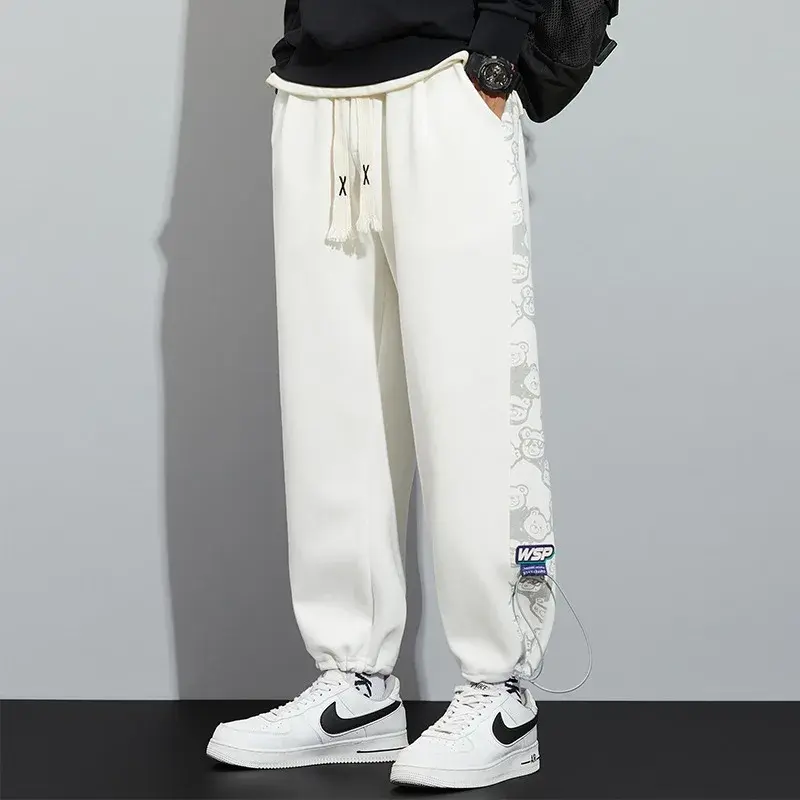 Men's Sports Straight Pants 2025 South Korea Y2k Graphic Wide Sweatpants Men's Street Wear Printed Casual Sweatpants